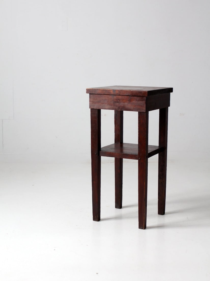 31 inch Handmade Wood Plant Stand Arts and Crafts Side Table (1 of 10)