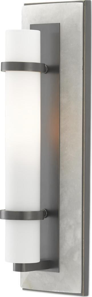 Currey Bruneau Bronze Wall Sconce 17H Transitional Style UL-Listed: Currey Bruneau Bronze Wall Sconce 17H Transitional Style UL-Listed Enhance your space with the sophisticated Bruneau Bronze Sconce, a striking wall fixture designed in a transitional style. This mediu