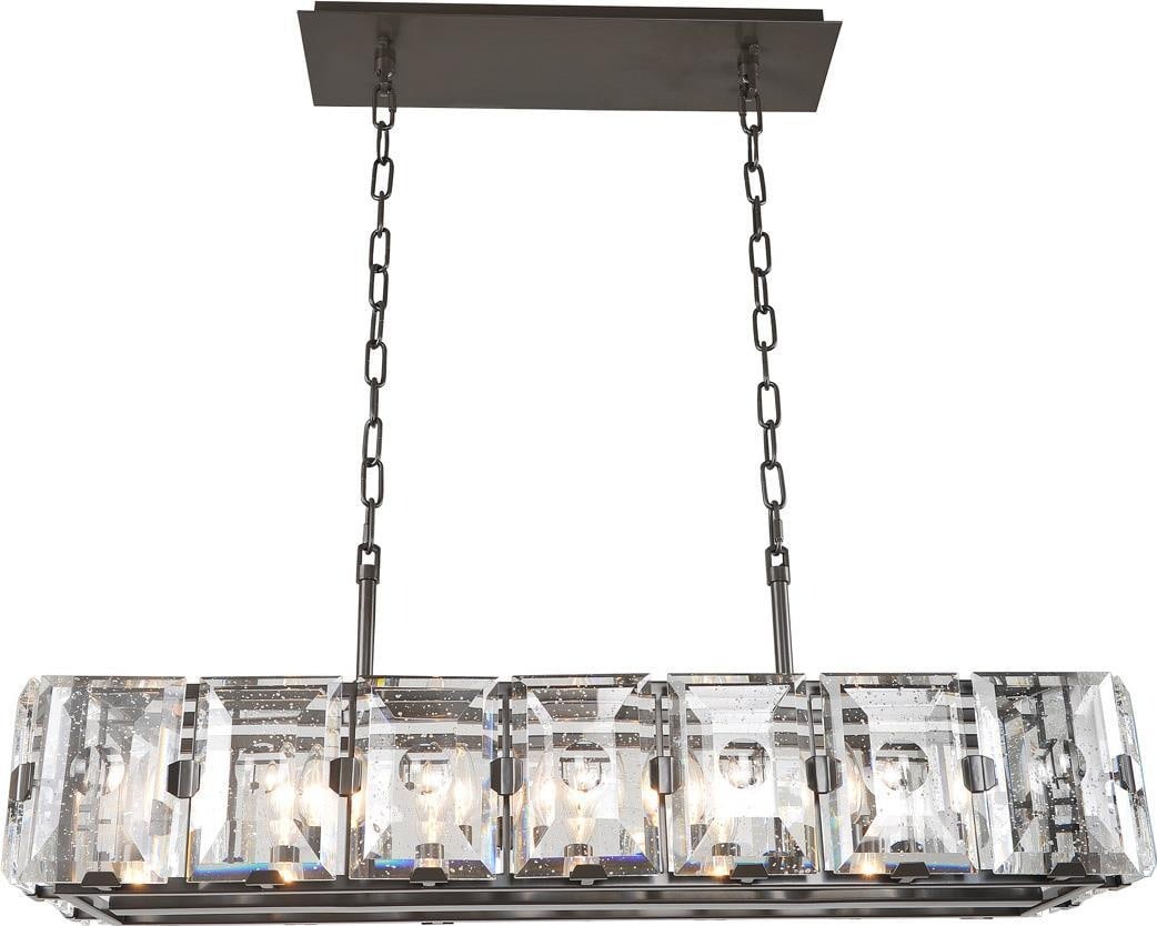Kalco Giada 37-Inch Dark Bronze Island Light with Dimmable Switch: Kalco Giada 37-Inch Dark Bronze Island Light with Dimmable Switch Illuminate your space with the elegant Giada 37" Island Light, featuring a sophisticated dark bronze finish that enhances contemporary