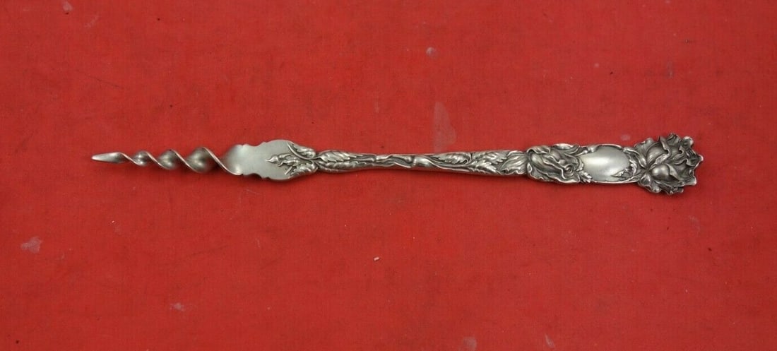 Alvin Bridal Rose Sterling Silver Twisted Butter Pick 6.5" (1 of 2)