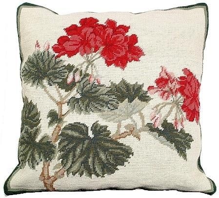 Elegant Hand-Made Geranium Throw Pillow by Michaelian Homes (1 of 1)