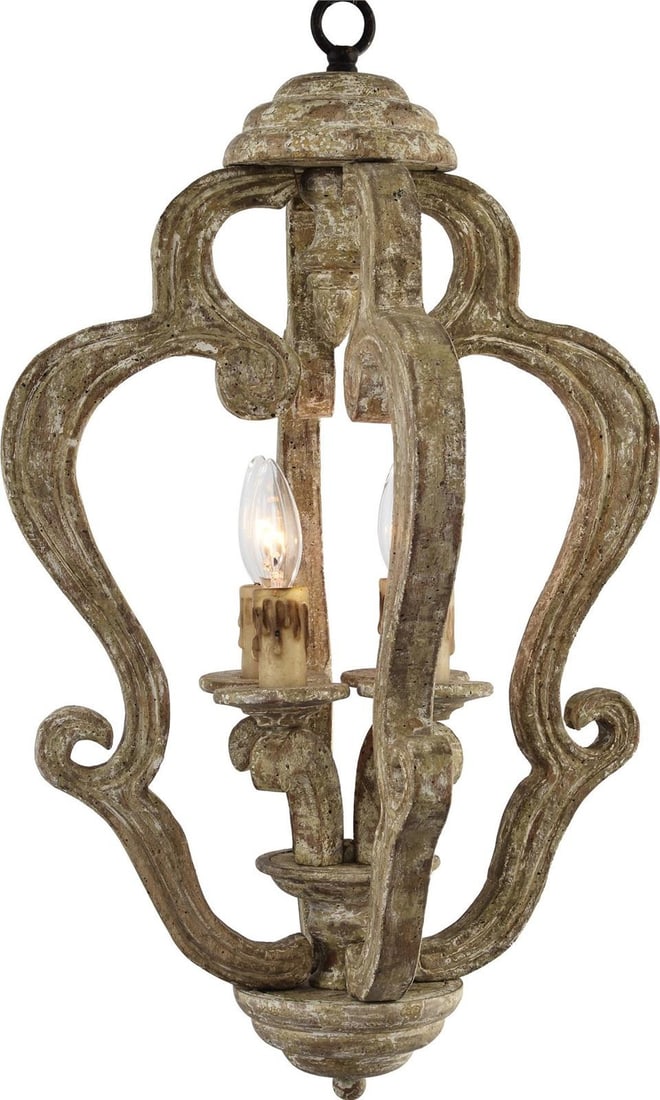 Terracotta Traditional Oriana Chandelier Washed White 27H 16W 16D UL Listed (1 of 1)