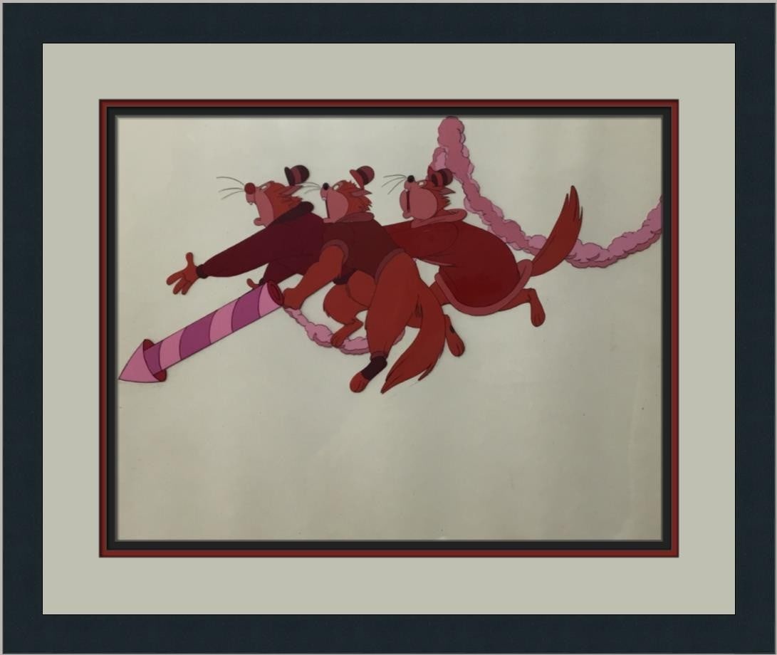 Hand Painted Animation Cel With Three Cats From All Dogs Go To Heaven (1 of 3)