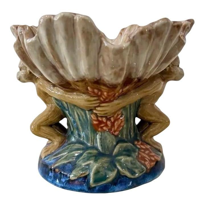 Ceramic Monkey Shell Centerpiece Bowl Vintage Boho (1 of 10)