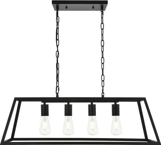Elegant Lighting Resolute Black Mid-Century Modern Pendant Light (1 of 1)