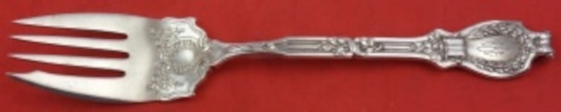Durgin Sterling Silver Du Barry Salad Fork 6.25 Inch Monogrammed: Durgin Sterling Silver Du Barry Salad Fork 6.25 Inch Monogrammed Experience the elegance of the Du Barry pattern with this exquisite sterling silver salad fork by Durgin. Measuring 6 1/4 inches, this 
