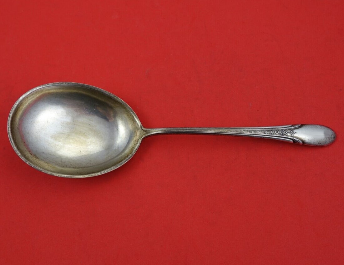Towle Symphony Chased Sterling Silver Berry Spoon 8 1/4 Serving (1 of 3)
