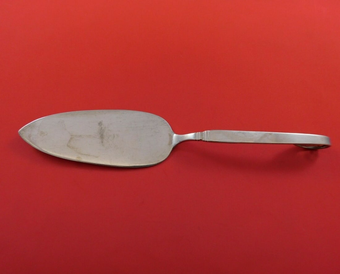 Karl F. Leinonen Sterling Silver Pie Server 3-D Blossom Handle 9.5 Inches (1 of 3)