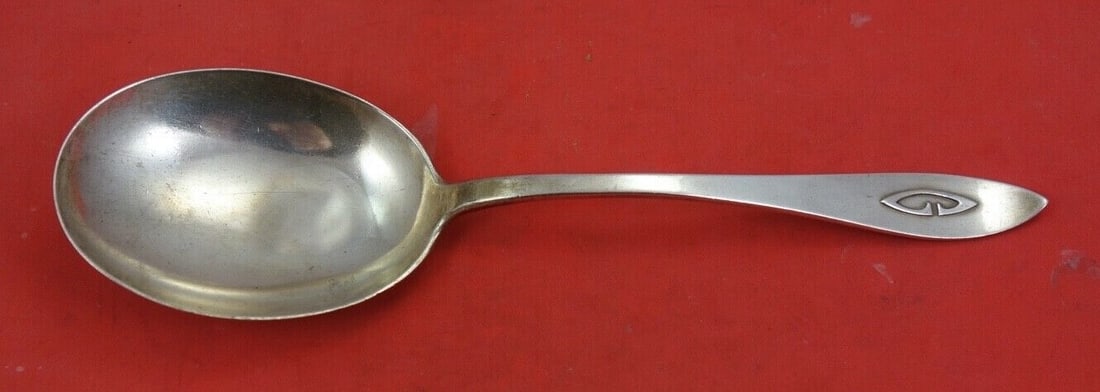 Shreve Buckingham Narrow Sterling Silver Berry Spoon 8 3/4" Monogrammed C: Shreve Buckingham Narrow Sterling Silver Berry Spoon 8 3/4" Monogrammed C This exquisite Buckingham Narrow berry spoon by Shreve is crafted from high-quality sterling silver. Measuring 8 3/4 inches, i