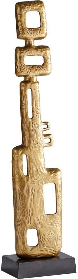 Cyan Sargon Gold Aluminum Vase Neo-Classical Home Decor: Cyan Sargon Gold Aluminum Vase Neo-Classical Home Decor This elegant golden vase is a stunning addition to any home decor. Crafted from aluminum, it features a luxurious gold finish that enhances its 