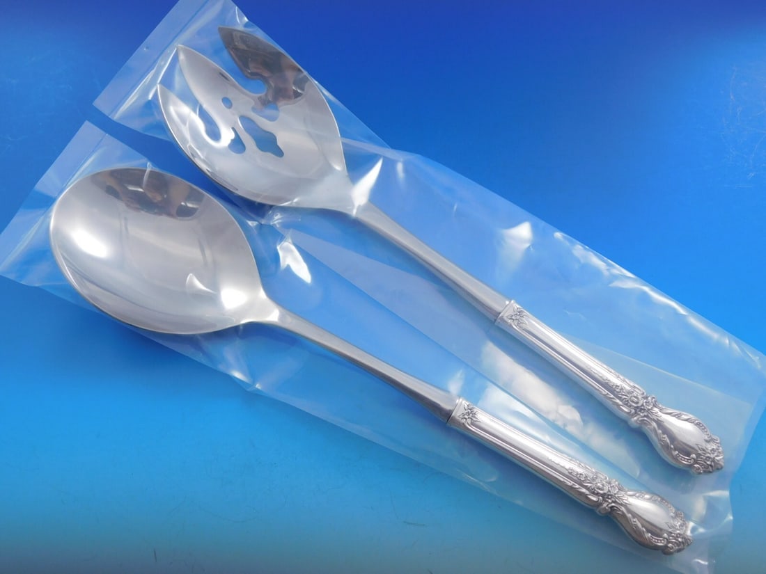 International Sterling Brocade Salad Serving Set 2-pc 11.25" (1 of 5)