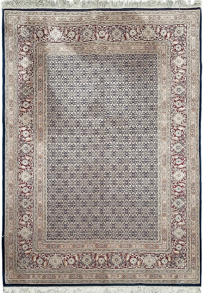 Vibrant 5' x 7' 2" Handmade Multi-Color Tabriz Mahi Rug: Vibrant 5' x 7' 2" Handmade Multi-Color Tabriz Mahi Rug Free continental US Shipping Transform your living space with this stunning 5' x 7' 2" Multi-Color Tabriz Mahi Rug. Handcrafted in China, this r