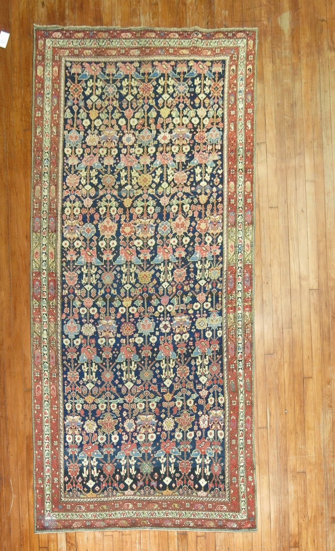 4' 6" x 9' 6" Persian Malayer Intermediate Rug Navy: 4' 6" x 9' 6" Persian Malayer Intermediate Rug Navy A 1920s Persian Malayer rug with a wide intermediate format and an intricate patterned design. The rug is pre-owned. Specifications Item Type: Rug S