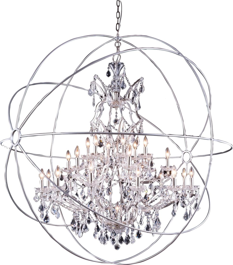 Elegant Lighting Royal-Cut Crystal Pendant Lamp 63H 60W 60D UL-Listed: Elegant Lighting Royal-Cut Crystal Pendant Lamp 63H 60W 60D UL-Listed Illuminate your space with this Elegant Vintage Style Crystal Pendant Lamp, designed to bring a touch of sophistication to any roo