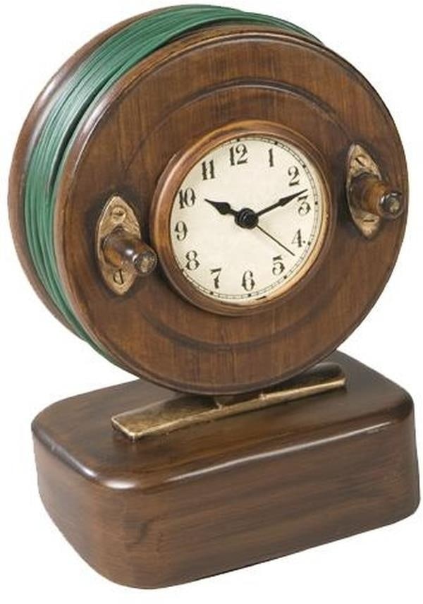 Lodge Style Hand-Painted Fly Reel Clock in Resin (1 of 1)