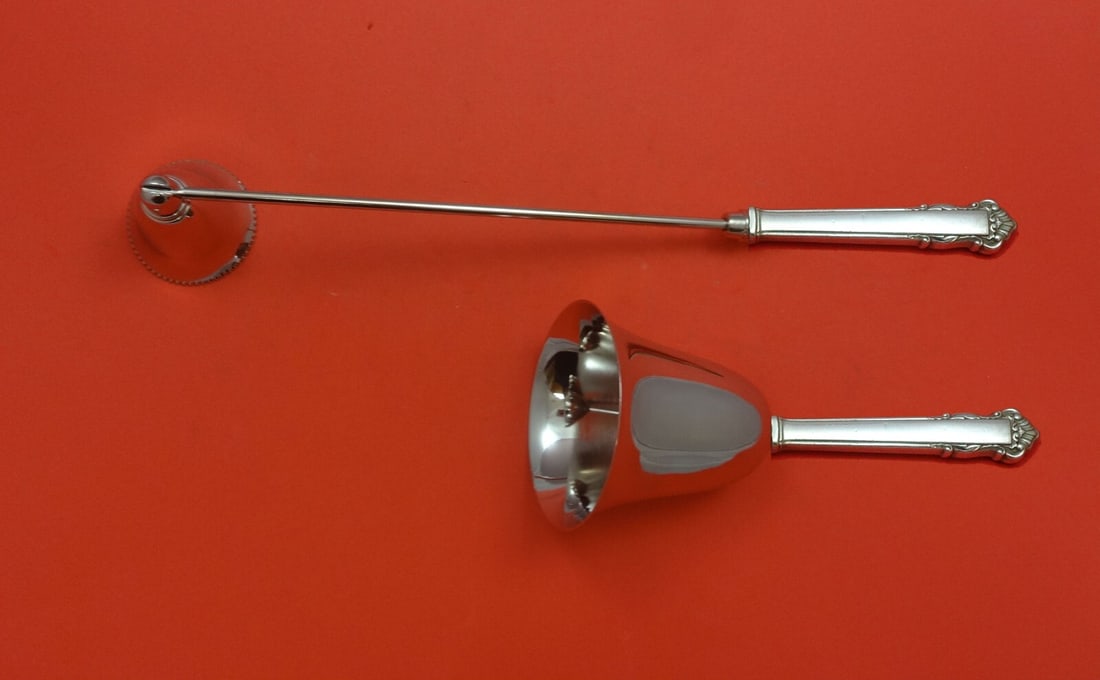 Lunt English Shell Sterling Silver 2pc Hostess Set with Dinner Bell and Candle Snuffer: Lunt English Shell Sterling Silver 2pc Hostess Set with Dinner Bell and Candle Snuffer Enhance your dining experience with this exquisite 2-piece Hostess Set from Lunt in the elegant English Shell pat