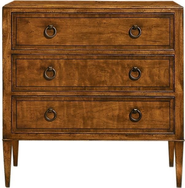 Regency Style Chest in Gold Cherry with Brass Accents by Port Eliot: Regency Style Chest in Gold Cherry with Brass Accents by Port Eliot This Port Eliot Regency-style chest features a gold cherry finish and is crafted from cherry wood with ebony stringing and solid bra