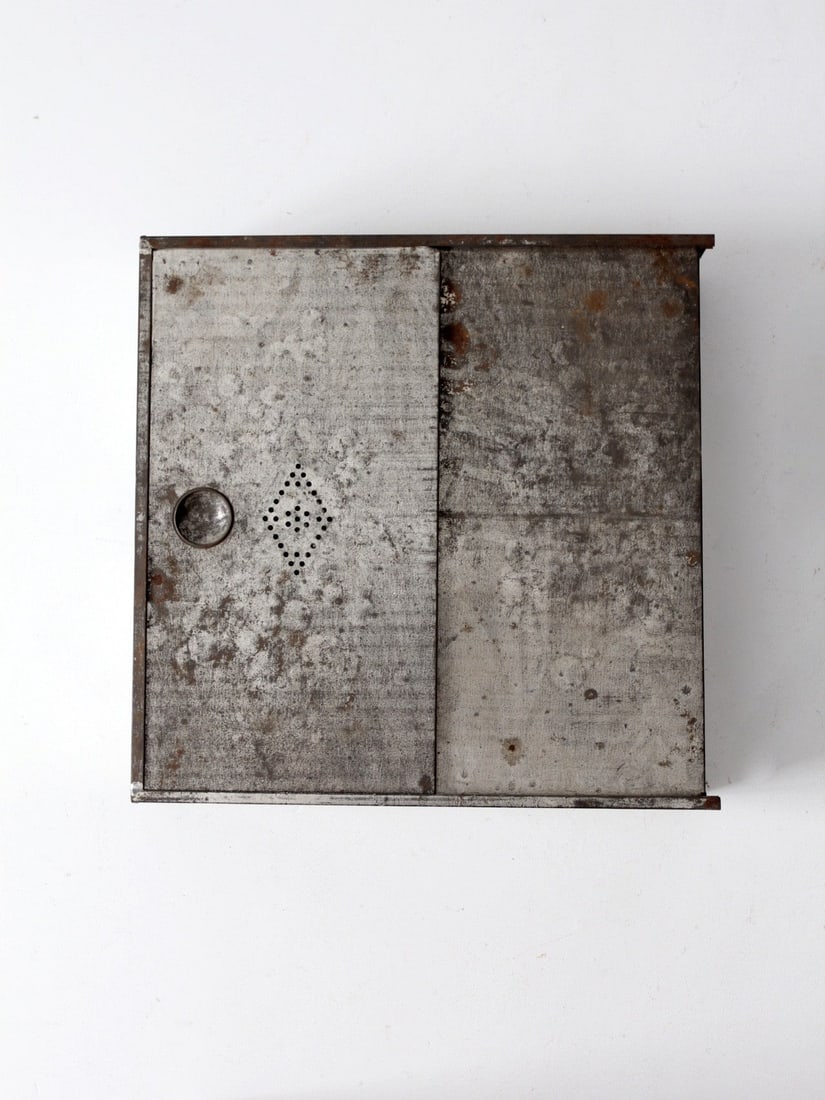 Early 20th Century Galvanized Metal Food Storage Box (1 of 8)