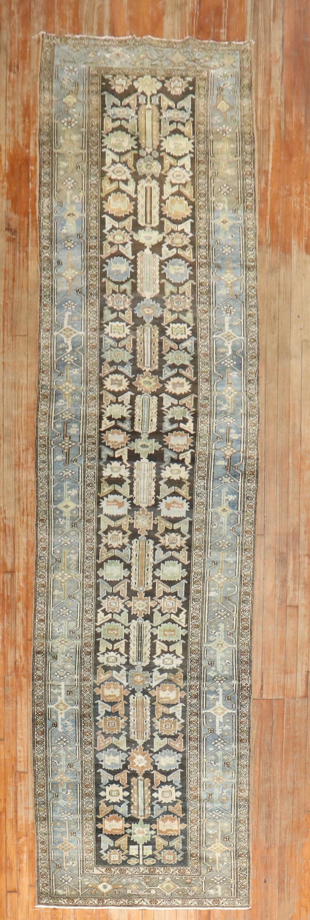 3' 7" x 15' 9" Persian Serapi Heriz Runner 1920s (1 of 7)