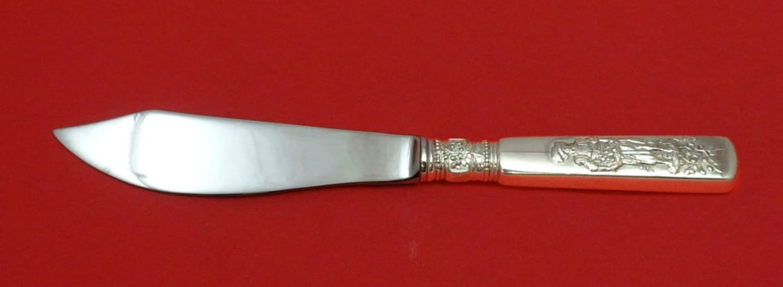 Gorham Fontainebleau Sterling Silver Fish Knife Custom 8 1/4": Gorham Fontainebleau Sterling Silver Fish Knife Custom 8 1/4" Discover the exquisite Fontainebleau fish knife by Gorham, crafted from high-quality sterling silver. This individual knife features a cus