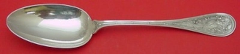 Wendt Bird Sterling Silver Serving Spoon 8 1/4 Inch: Wendt Bird Sterling Silver Serving Spoon 8 1/4 Inch This sterling silver serving spoon features the Bird pattern by Wendt and dates from 1850-1899. It is not monogrammed and remains in excellent pre-o