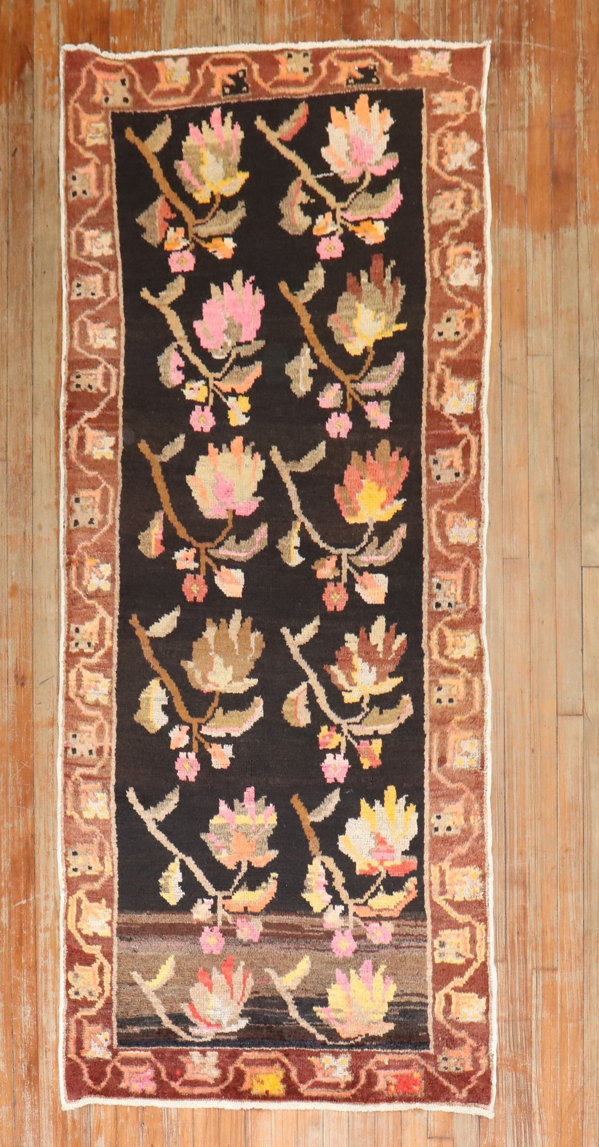 3' 2" x 7' 6" Konya Turkish Floral Runner Rug (1 of 5)