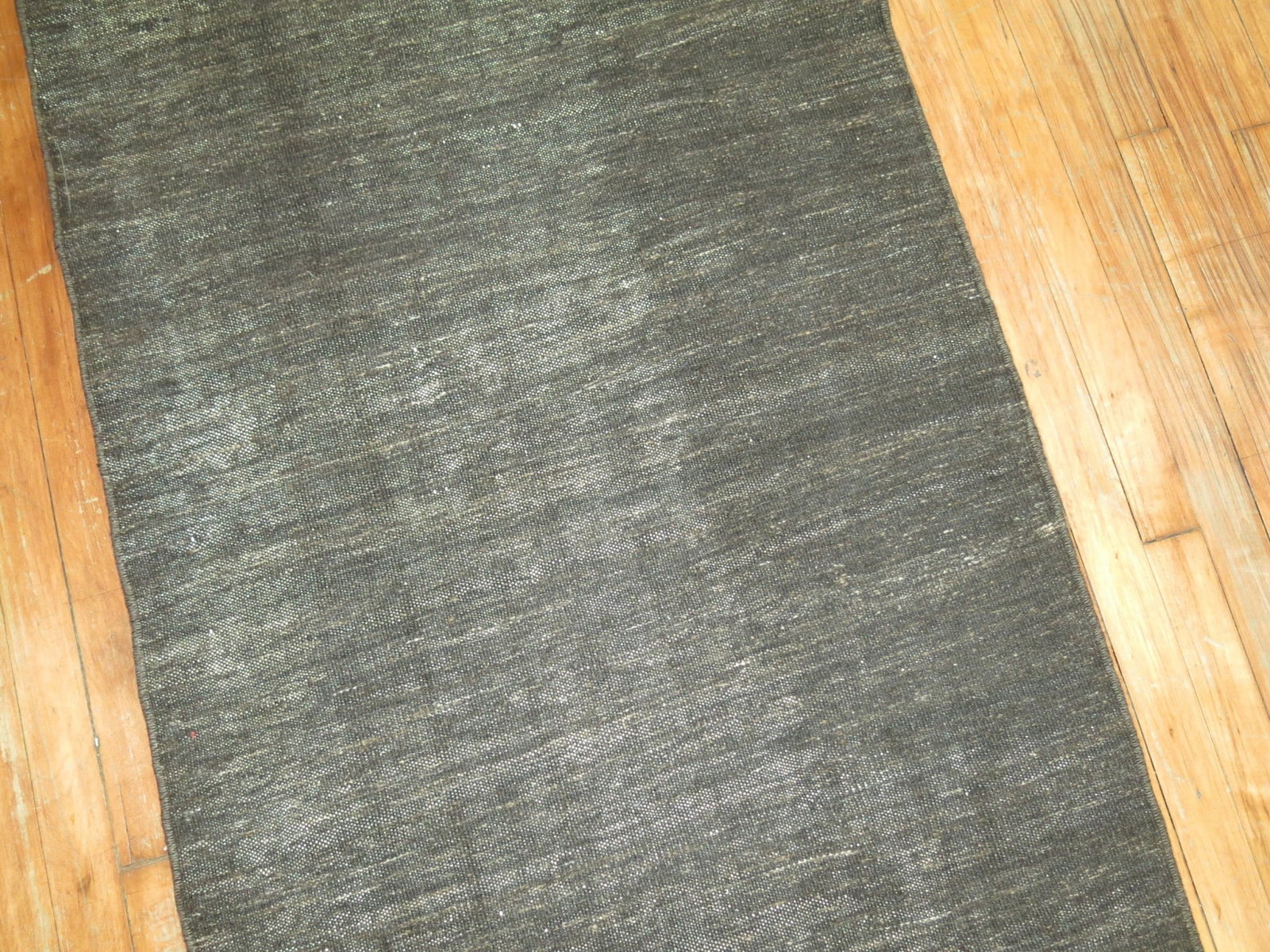 2' 8" x 9' 10" Brown Kilim Runner Shabby Chic Vintage: 2' 8" x 9' 10" Brown Kilim Runner Shabby Chic Vintage Vintage shabby chic kilim runner in a worn brown colorway. This pre-owned runner features a solid design and woven texture. Specifications Type: K