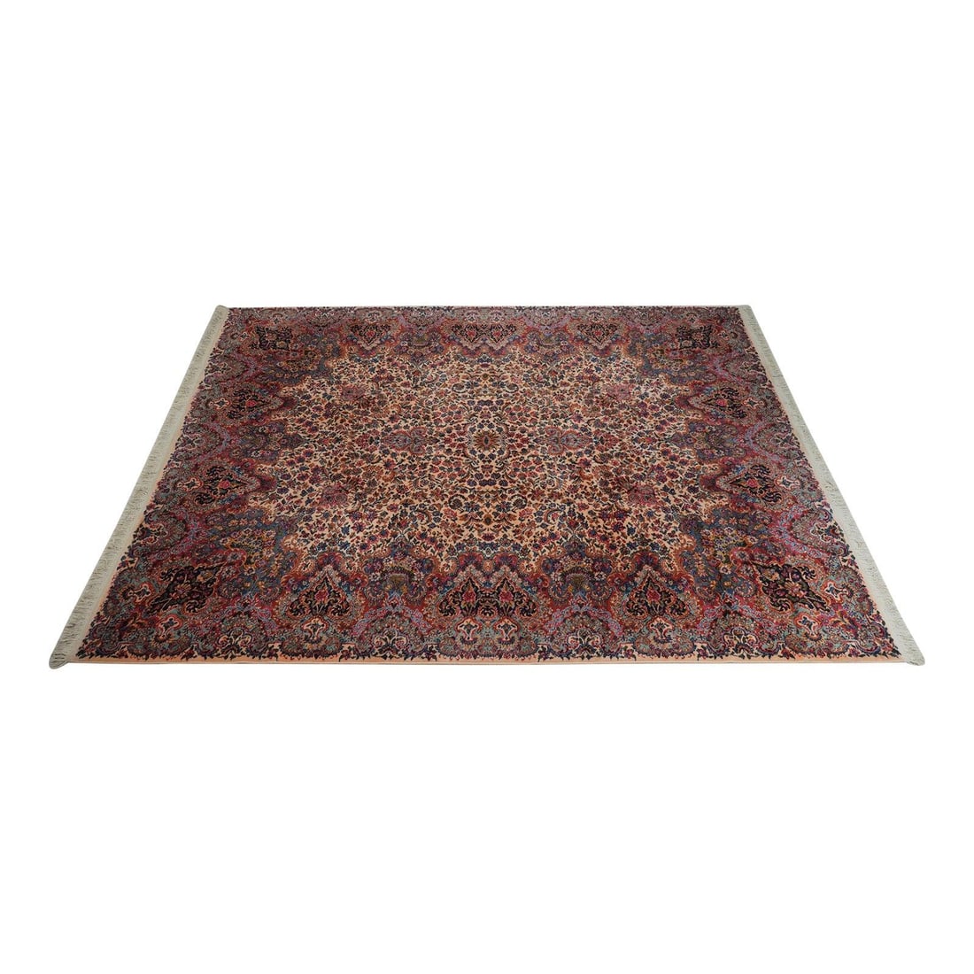 Karastan 8 x 10 Wool Area Rug Oriental Style Red: Karastan 8 x 10 Wool Area Rug Oriental Style Red Pre-owned Karastan Oriental style rug with a traditional design and high quality construction. Estate-sourced and approximately 30 years old, this wool