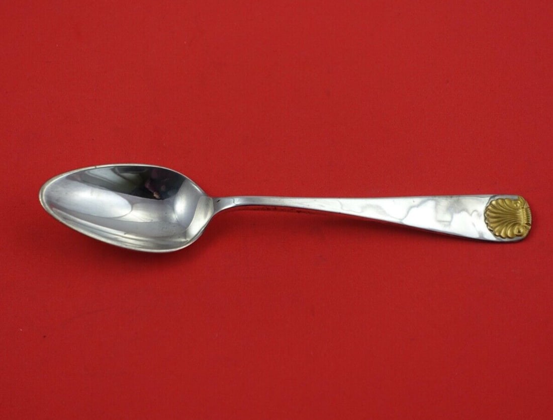 Old Newbury Crafters Cambridge Gold Sterling Silver Teaspoon 6" (1 of 2)