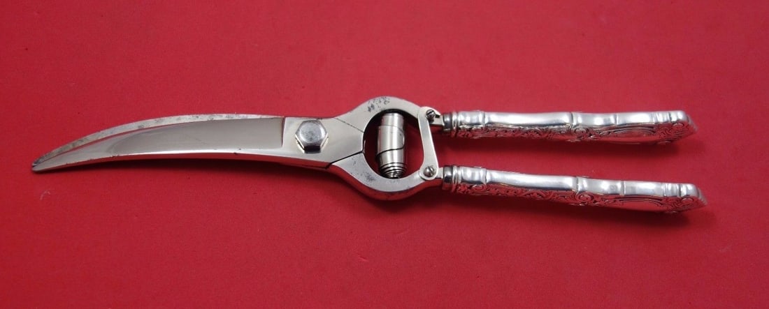 Wallace Berain Sterling Silver Lobster Shears 10 1/2 Inches: Wallace Berain Sterling Silver Lobster Shears 10 1/2 Inches Introducing the Berain Lobster Shears by Wallace, crafted from high-quality sterling silver with a hollow handle and featuring a stainless s