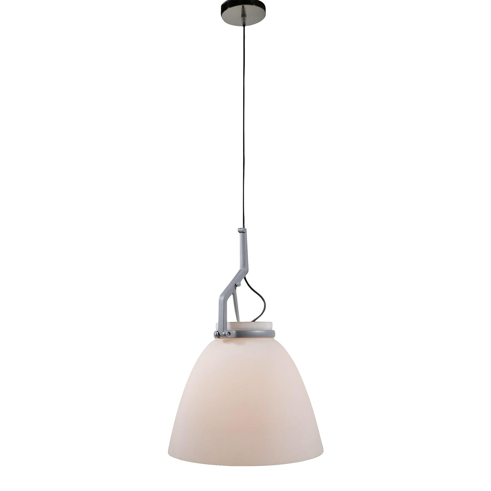 Post Modern Luce Plan Chandelier by Paolo Rizzatto 1980s Frosted Glass (1 of 10)