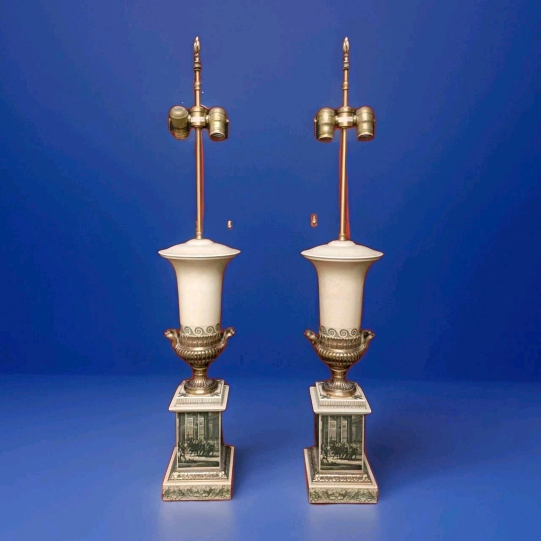 Vintage Neoclassical Urn Lamp Pair by Warren Kessler Hollywood Regency (1 of 12)