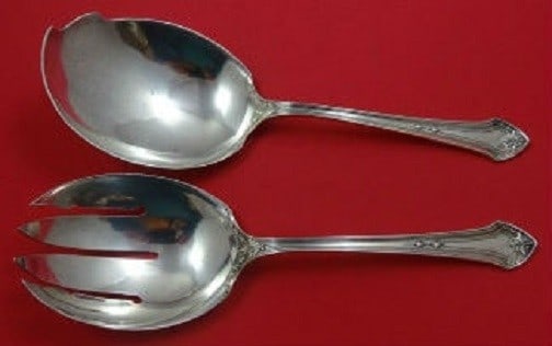 Lenox by Durgin Sterling Silver 2-Piece Vegetable Serving Set: Lenox by Durgin Sterling Silver 2-Piece Vegetable Serving Set This exquisite 2-piece vegetable serving set, crafted by Durgin in sterling silver, features a classic design from the Lenox pattern. The 