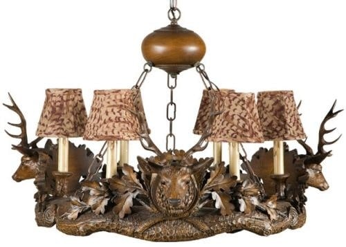 Rustic Lodge Stag Head Bowl Chandelier UL-Listed Resin Lighting: Rustic Lodge Stag Head Bowl Chandelier UL-Listed Resin Lighting This item is made at time of order. Please allow 42 to 70 days for production. Illuminate your space with this stunning Rustic Lodge Sta
