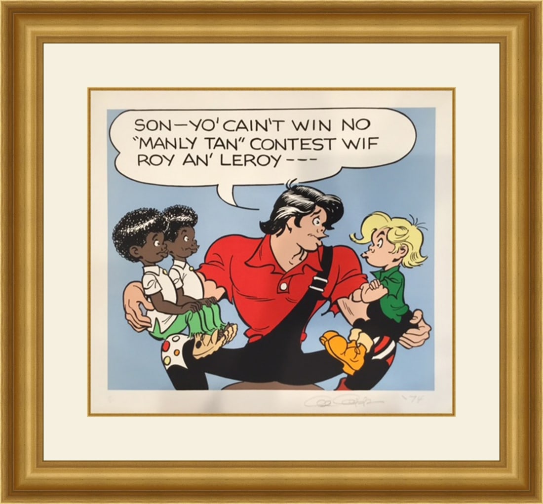 Al Capp Signed Limited Edition Lithograph Abner & Honest Abe Framed Art (1 of 11)