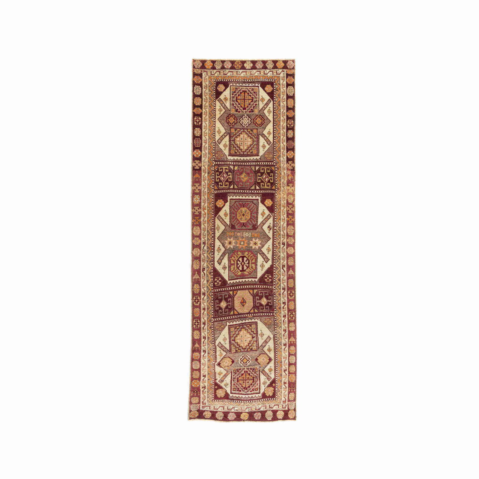 Authentic Handmade Anadol Wool Carpet 32.7 x 114.2 Inches: Authentic Handmade Anadol Wool Carpet 32.7 x 114.2 Inches Discover the exquisite craftsmanship of this Authentic Handmade Anadol Wool on Wool carpet. Originating from Anadol, this stunning piece