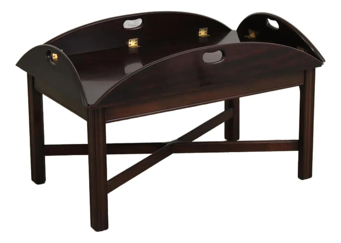 Chippendale Style Mahogany Butler Tray Table by Stickley (1 of 10)