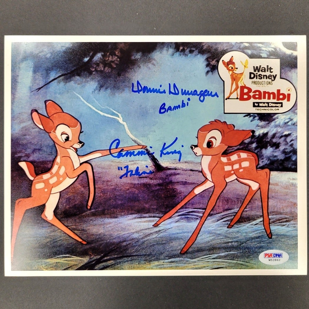 Disney Bambi Dual Signed 8x10 Photo by Dunagan & King PSA/DNA (1 of 3)