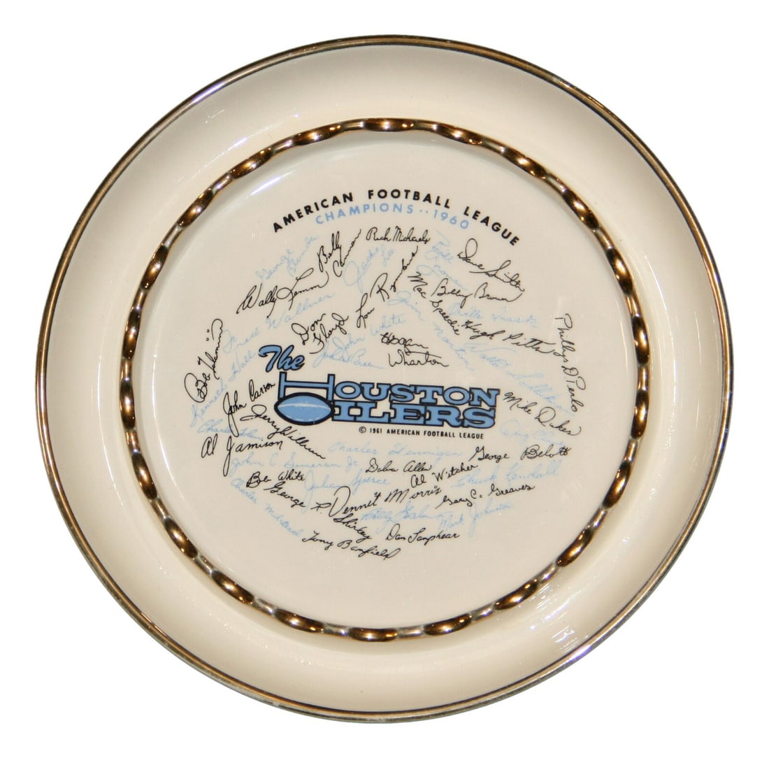 1960 Houston Oilers AFL Champion 8.5 Inch Ashtray Collectible (1 of 2)