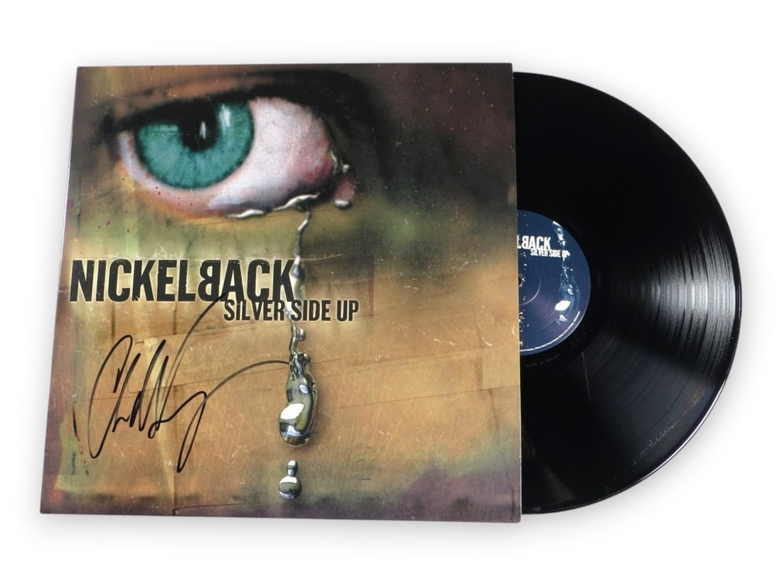 Beckett Authenticated Chad Kroeger Signed Nickelback Record Cover (1 of 4)