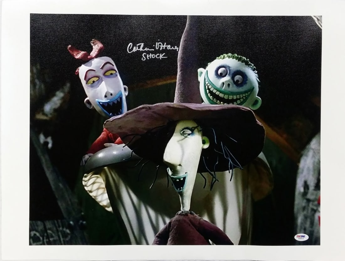 16x20 Canvas Photograph Signed by Catherine O'Hara Nightmare Before Christmas PSA/DNA: 16x20 Canvas Photograph Signed by Catherine O'Hara Nightmare Before Christmas PSA/DNA This original 16x20 canvas photograph from The Nightmare Before Christmas is signed by Catherine O'Hara. Authentic
