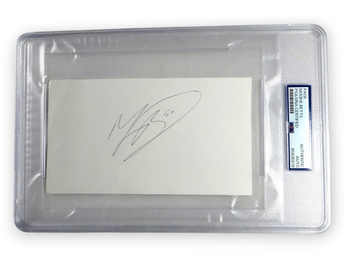 PSA DNA Authenticated Mookie Betts Autograph Cut Signature Dodgers (1 of 4)