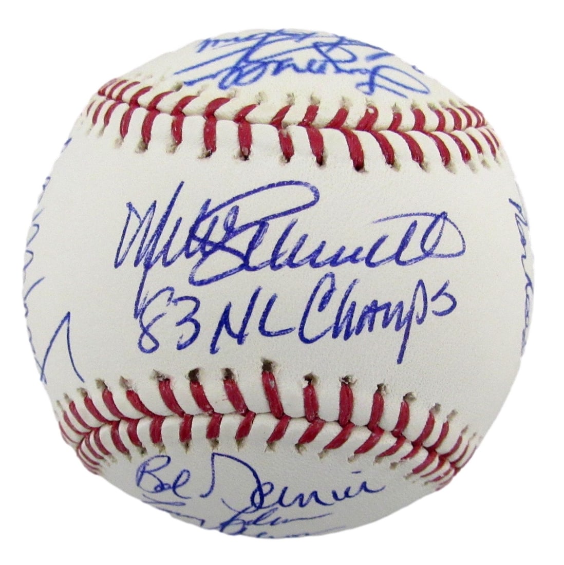 OML baseball signed by 1983 Philadelphia Phillies 19 signatures: OML baseball signed by 1983 Philadelphia Phillies 19 signatures Original 1983 Philadelphia Phillies team-signed OML baseball featuring 19 signatures from reunion signing. Signers include Mike Schmidt,