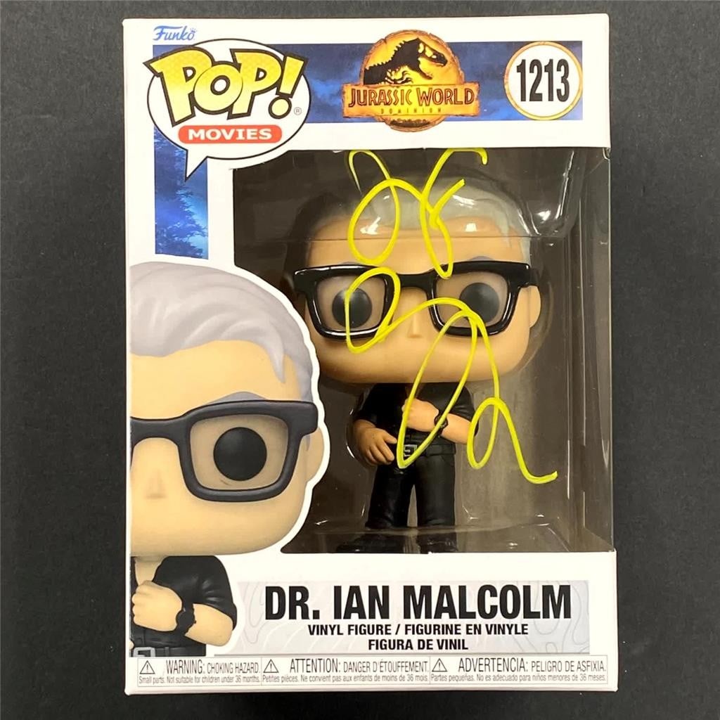 Funko Pop 1213 Dr Ian figure autographed by Jeff Goldblum Beckett authenticated (1 of 7)