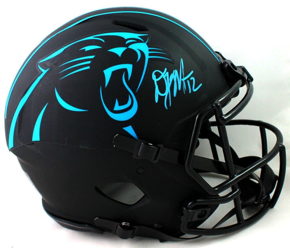 Carolina Panthers Eclipse Full Size Helmet Signed by DJ Moore Beckett Blue (1 of 6)