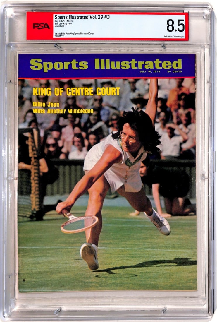 1973 Sports Illustrated Newsstand Billie Jean King Cover PSA 8.5 (1 of 2)