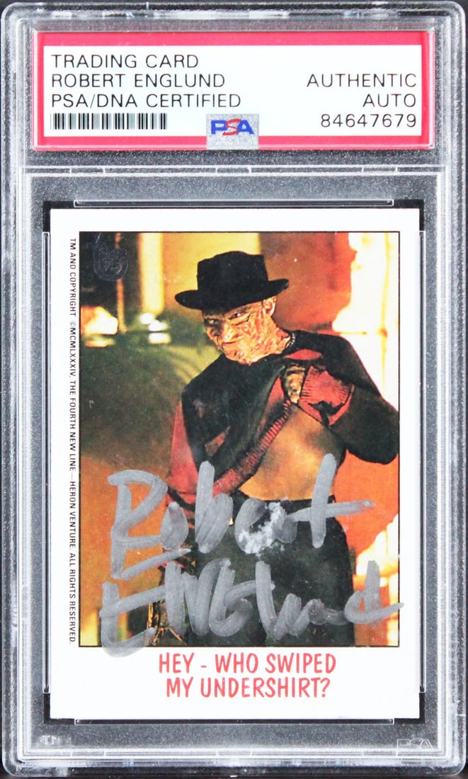 Robert Englund Signed A Nightmare on Elm Street Trading Card PSA Slab (1 of 2)