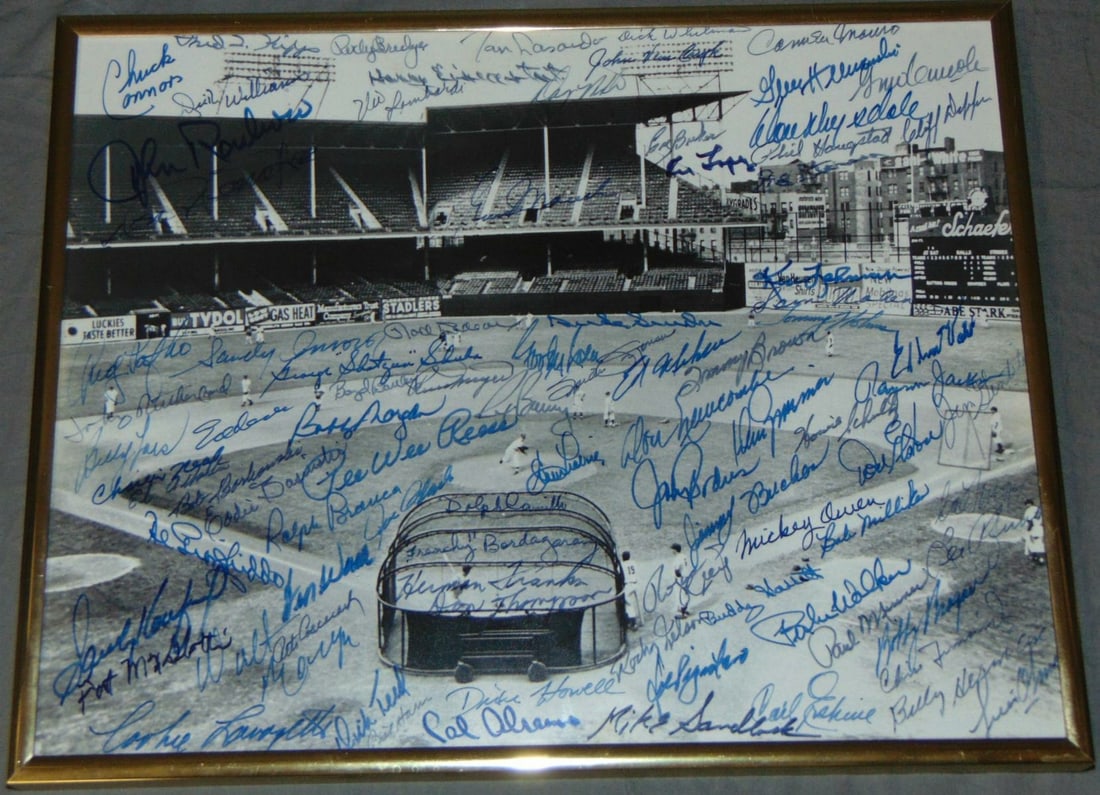 Brooklyn Dodgers Legends Signed 11x14 Photo 80+ Autographs JSA COA: Brooklyn Dodgers Legends Signed 11x14 Photo 80+ Autographs JSA COA Celebrate the legacy of the Brooklyn Dodgers with this extraordinary 11x14 photo signed by over 80 legendary players, including Hall 