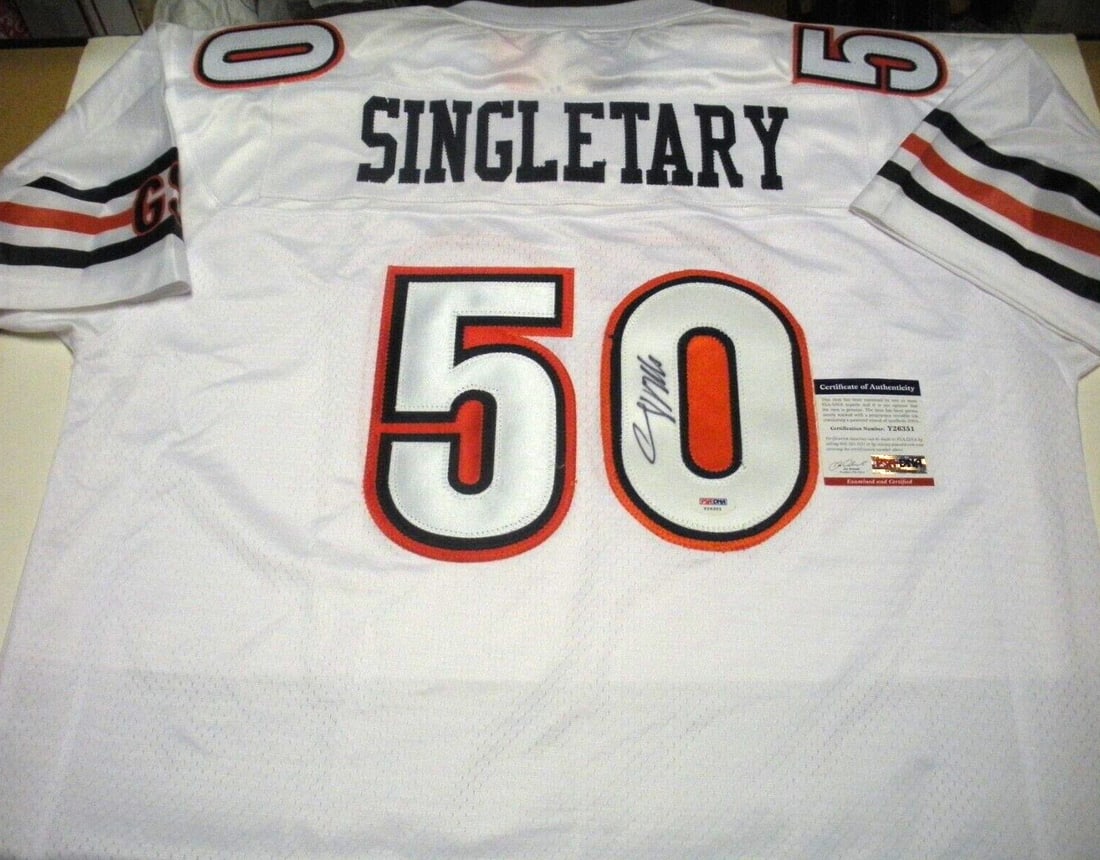 Mike Singletary Chicago Bears Signed ProLine Jersey with PSA/DNA COA (1 of 3)