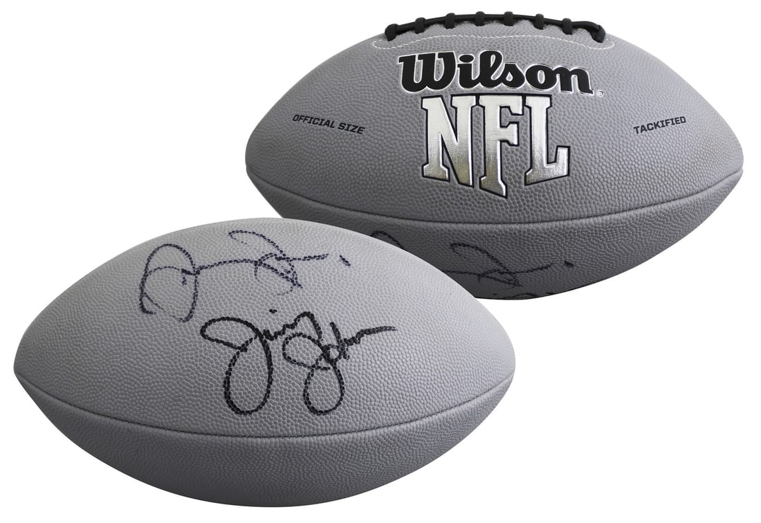 Wilson MVP NFL Football signed by Jerry Jones Jimmy Johnson JSA Cowboys (1 of 4)